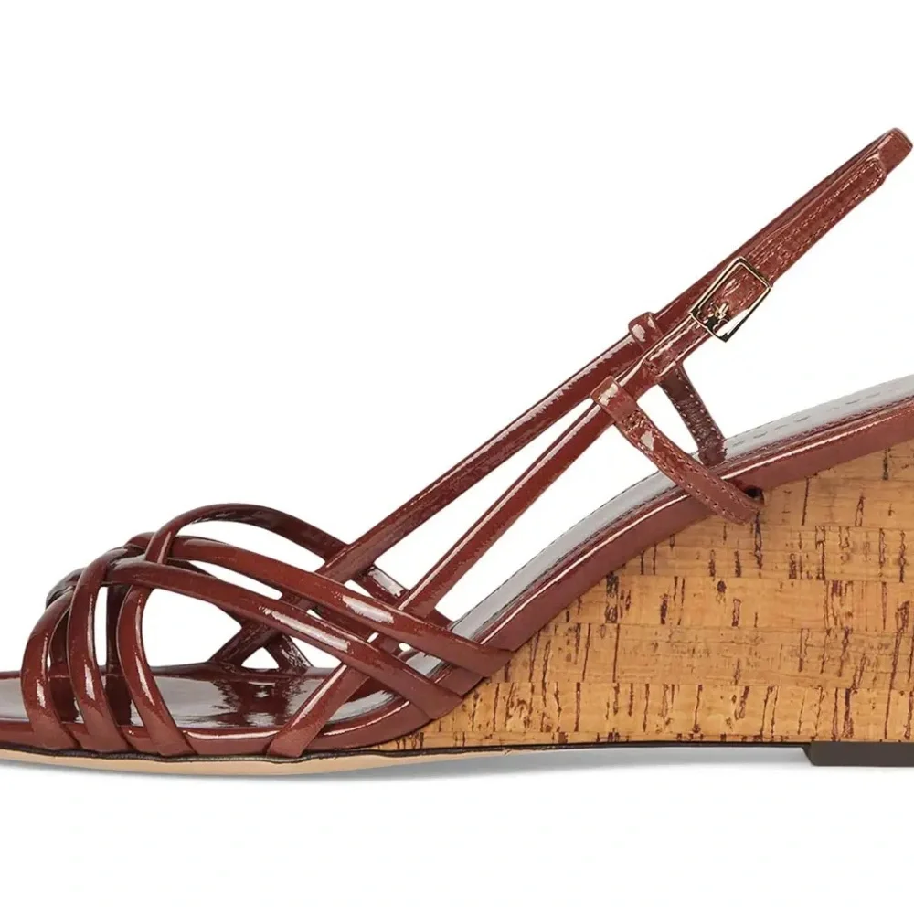 Tory Burch Multi Strap Wedge Sandals 75mm Women's  9.5 nwt